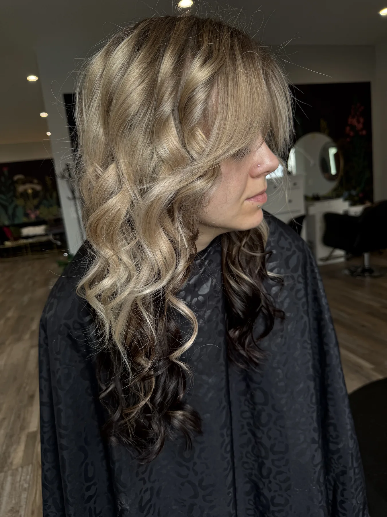 Blonde curls by Lydia at Mane Haevn Salon